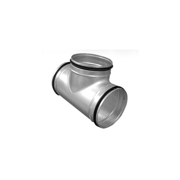 Spiro T-stuk 90° Ø 180-125 mm. SAFE (met rubber) 180-125-180