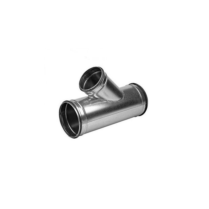 Spiro T-stuk 45° Ø 315-200 mm. SAFE (met rubber) 315-200-315