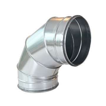 Spiro Bocht 90° Ø 355 mm. SAFE (met rubber) Segment