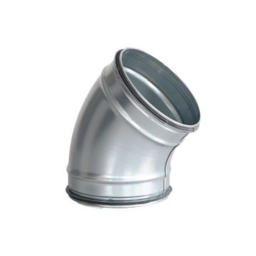 Spiro Bocht 45° Ø 150 mm. SAFE (met rubber)