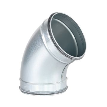Spiro Bocht 60° Ø 125 mm. SAFE (met rubber)