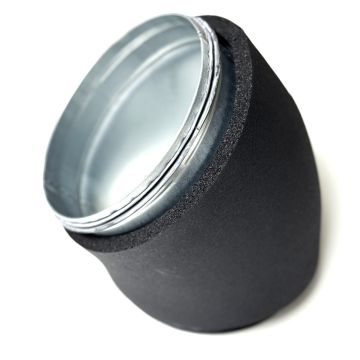 Climaduct 13mm bocht diameter 450 30 graden geisoleerd