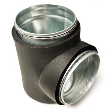 Climaduct 13mm T-stuk diameter 160 mm- 100 mm geisoleerd