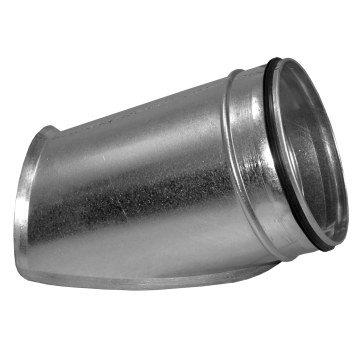 Spiro Zadelstuk 45° Ø 200-160 mm. SAFE (met rubber)